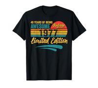 Vintage 1977 49th Birthday Retro 49 Years Limited Edition T-Shirt