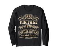 Vintage 1978 47th Birthday Apparel for Men & Women Long Sleeve T-Shirt