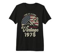 Vintage 1978 American Flag 48th Birthday Patriotic Eagle Premium T-Shirt