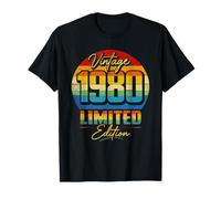 Vintage 1980 Limited Edition Retro Distressed 46th Birthday T-Shirt