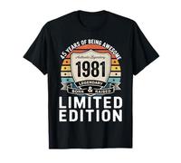 Vintage 1981 45th Birthday Gift Men Women 45 T-Shirt