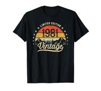 Vintage 1981 Limited Edition 44th Birthday 44 Years Old Men T-Shirt