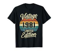 Vintage 1981 Limited Edition Retro Distressed 45th Birthday T-Shirt