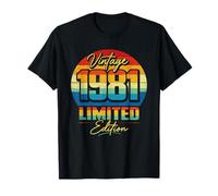 Vintage 1981 Limited Edition Retro Distressed 45th Birthday T-Shirt