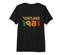 Vintage 1981 Tshirt for Men Women 45th Birthday Gift 45 Year Premium T-Shirt