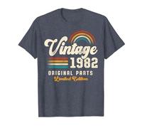 Vintage 1982 Original Parts 44th Birthday Retro T-Shirt, Men, Heather Blue, 4X-Large