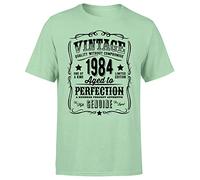 Vintage 1984 Aged to Perfection 41st Birthday Gift Mens T Shirt Gift for Him Mint Green XXL