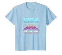 Vintage 1984 Legends Born Retro Gaming Car Graphic T-Shirt, Kids, Baby Blue, 10 Years