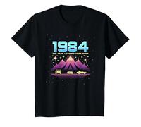 Vintage 1984 Legends Born Retro Gaming Car Graphic T-Shirt, Kids, Black, 10 Years