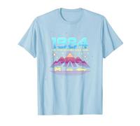 Vintage 1984 Legends Born Retro Gaming Car Graphic T-Shirt, Men, Baby Blue, XL