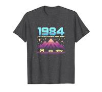 Vintage 1984 Legends Born Retro Gaming Car Graphic T-Shirt, Men, Dark Heather Grey, 4XL