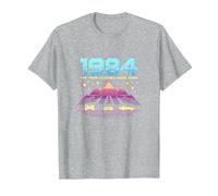 Vintage 1984 Legends Born Retro Gaming Car Graphic T-Shirt, Men, Heather Grey, M