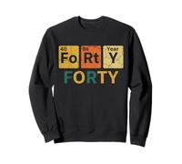 Vintage 1986 Forty Birthday Periodic Table Science 40th Sweatshirt