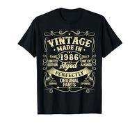 Vintage 1986 Made Or Born In 1986 Original Parts Birthday T-Shirt