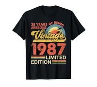 Vintage 1987 38 years old gifts 38th birthday 38 yrs men T-Shirt