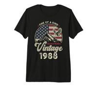 Vintage 1988 American Flag 38th Birthday Patriotic Eagle Premium T-Shirt