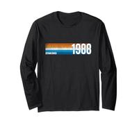 Vintage 1988 Established 1988 38th Birthday Retro 38 Long Sleeve T-Shirt