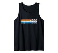 Vintage 1988 Established 1988 38th Birthday Retro 38 Tank Top