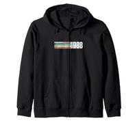 Vintage 1988 Established 1988 38th Birthday Retro 38 Zip Hoodie