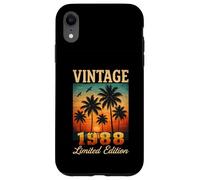 Vintage 1988 Limited Edition Sunset Palm Trees 37th Birthday Case for iPhone XR