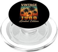 Vintage 1988 Limited Edition Sunset Palm Trees 37th Birthday PopSockets PopGrip for MagSafe