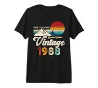 Vintage 1988 Mountains Eagle Retro 38th Birthday Premium T-Shirt