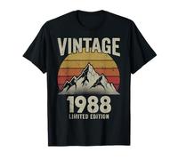 Vintage 1988 Retro Sunset Mountain 38th Birthday Gift T-Shirt