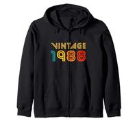 Vintage 1988 Tshirt for Men Women 38th Birthday Gift 38 Year Zip Hoodie