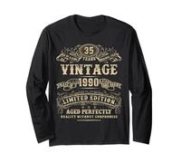 Vintage 1990 35th Birthday Apparel for Men & Women Long Sleeve T-Shirt