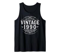 Vintage 1990 Elegant Label 36 Year Old Classic 36th Birthday Tank Top