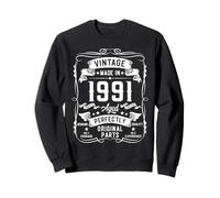 Vintage 1991 34yr 34th Birthday Gifts for Men 34 Years Old Sweatshirt