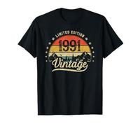 Vintage 1991 Limited Edition 34th Birthday 34 Years Old Men T-Shirt