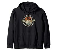 Vintage 1993 33yr 33rd Birthday Gifts for Men 33 Years Old Zip Hoodie