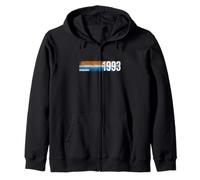 Vintage 1993 Established 1993 33rd Birthday Retro 33 Zip Hoodie