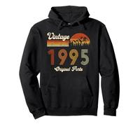 Vintage 1995 Birthday Gift For Women Retro Outdoor Lover Mom Pullover Hoodie