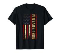 Vintage 1996 30th Birthday Gifts 30 Years Old American Flag T-Shirt