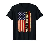 Vintage 1996 American Flag 30th Birthday Gifts 30 Years Old T-Shirt