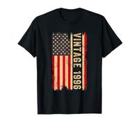 Vintage 1996 American Flag 30th Birthday Gifts 30 Years Old T-Shirt