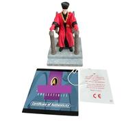 Vintage 1996 Star The Next Generation Trek - Q Miniature Limited Edition Diorama Featuring Q In Judges Robe On Judges Chair - Unsold Former Shop Stock