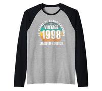 Vintage 1998 Legendary Limited Edition 25 Year Old Bday Raglan Baseball Tee