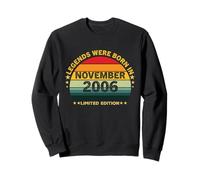 Vintage 19th Birthday Legends Were Born In November 2006 Sweatshirt