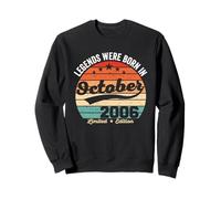 Vintage 19th Birthday Legends Were Born In October 2006 Sweatshirt
