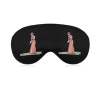 Vintage 19th Century Golfing Woman Cute Sleep Masks Breathable Eye Mask with Adjustable Strap Light Blocking Comfortable Travel