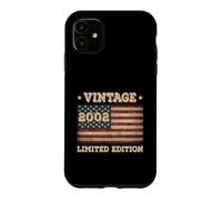 Vintage 2002 Limited Edition American Flag 24th Birthday USA Case for iPhone 11