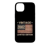 Vintage 2002 Limited Edition American Flag 24th Birthday USA Case for iPhone 14 Plus