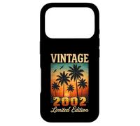 Vintage 2002 Limited Edition Sunset Palm Trees 24th Birthday Case for iPhone 17 Pro