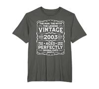 Vintage 2003 23 Year Old Gifts Men 23rd Birthday T-Shirt