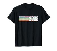 Vintage 2008 Established 2008 17th Birthday Retro 17 T-Shirt