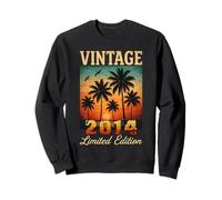 Vintage 2014 Limited Edition Sunset Palm Trees 11th Birthday Sweatshirt