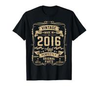 Vintage 2016 9 Year Old Gifts Boys Girls 9yr 9th Birthday T-Shirt